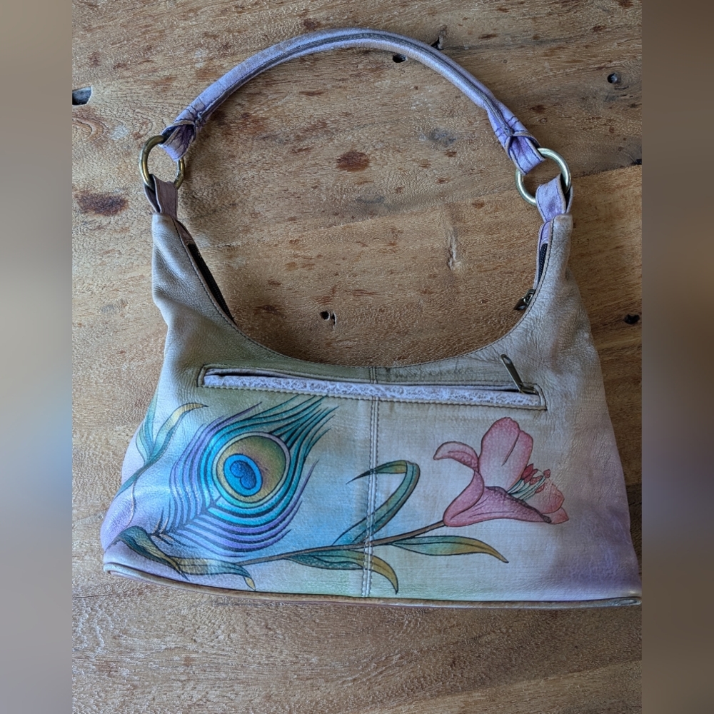 Anuschka Handpainted Leather Shoulder Bag